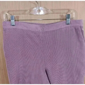 Alfred Dunner (14) Womens‎ Pale Purple Corduroy Pants Elastic Back Waist Pockets